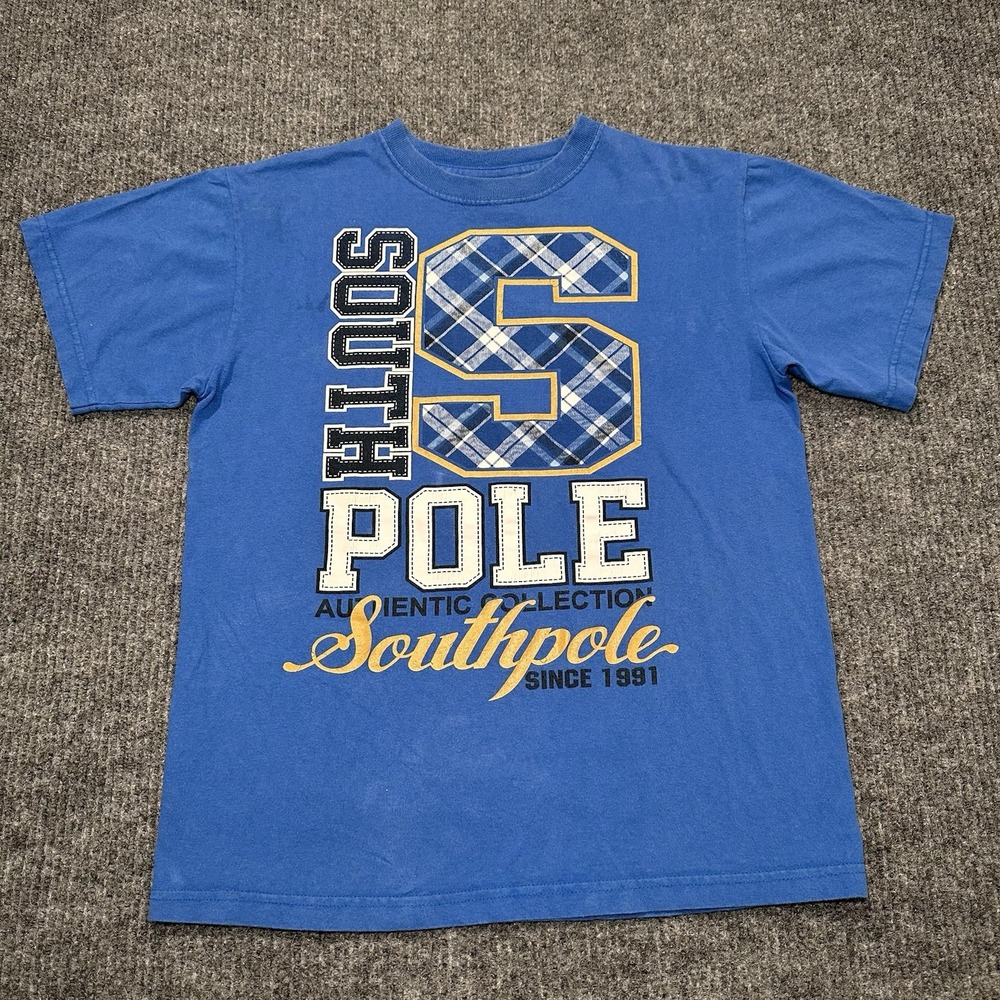 South Pole Authentic Collection T Shirt Youth‎ Size M (12-14) Blue Graphic